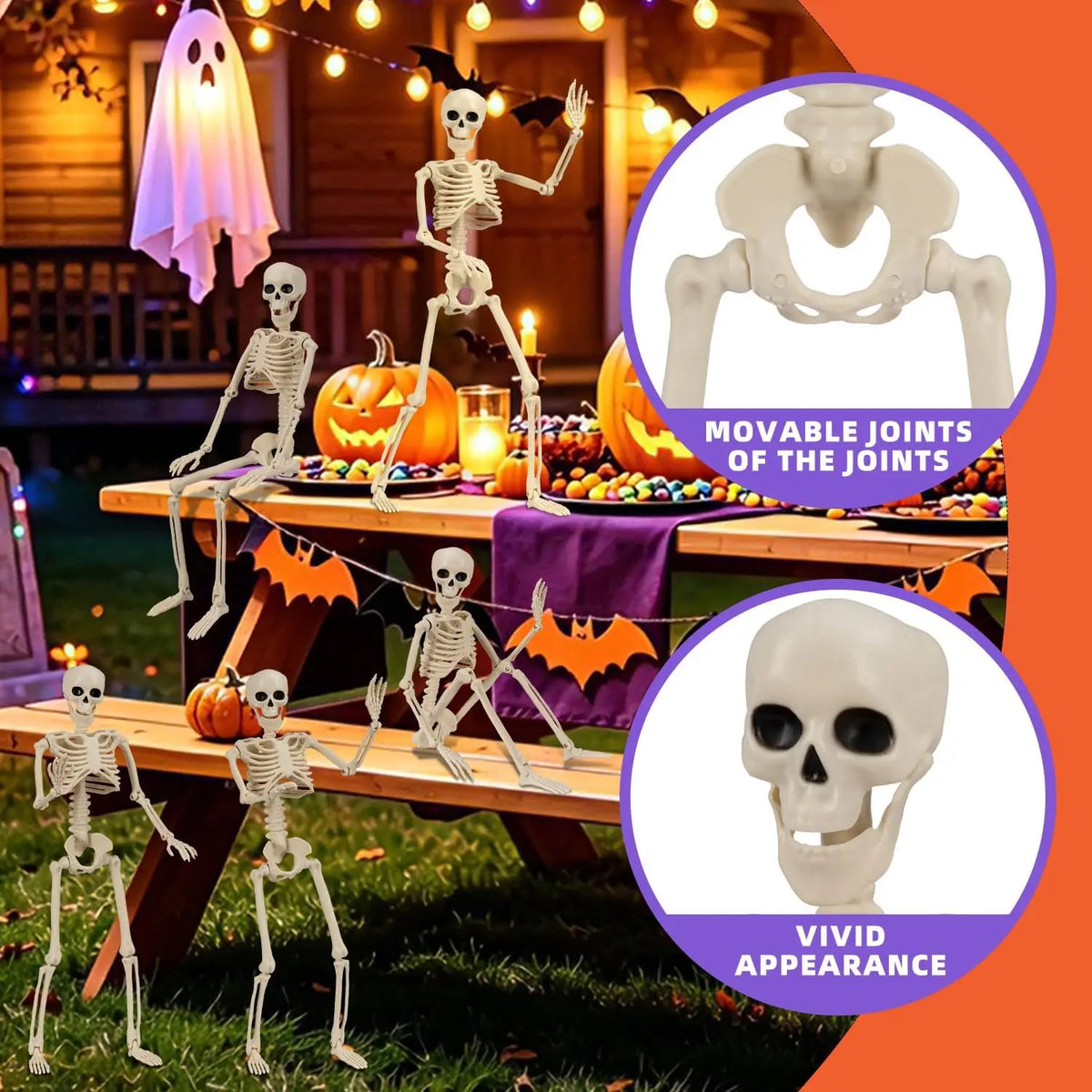 Spooky Hanging Skeletons for Halloween