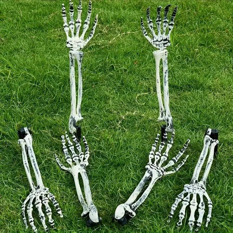 Spooky Skeleton Garden Stakes Set