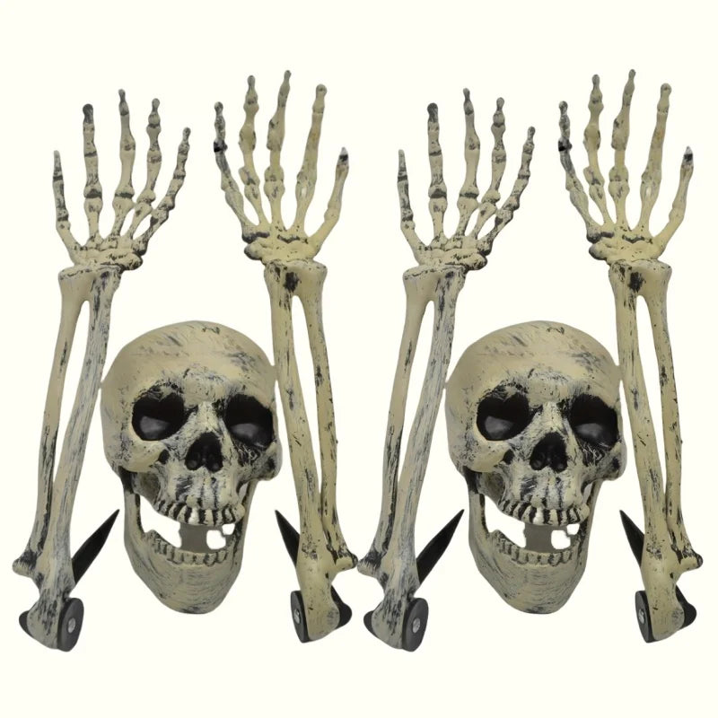 Spooky Skeleton Garden Stakes Set