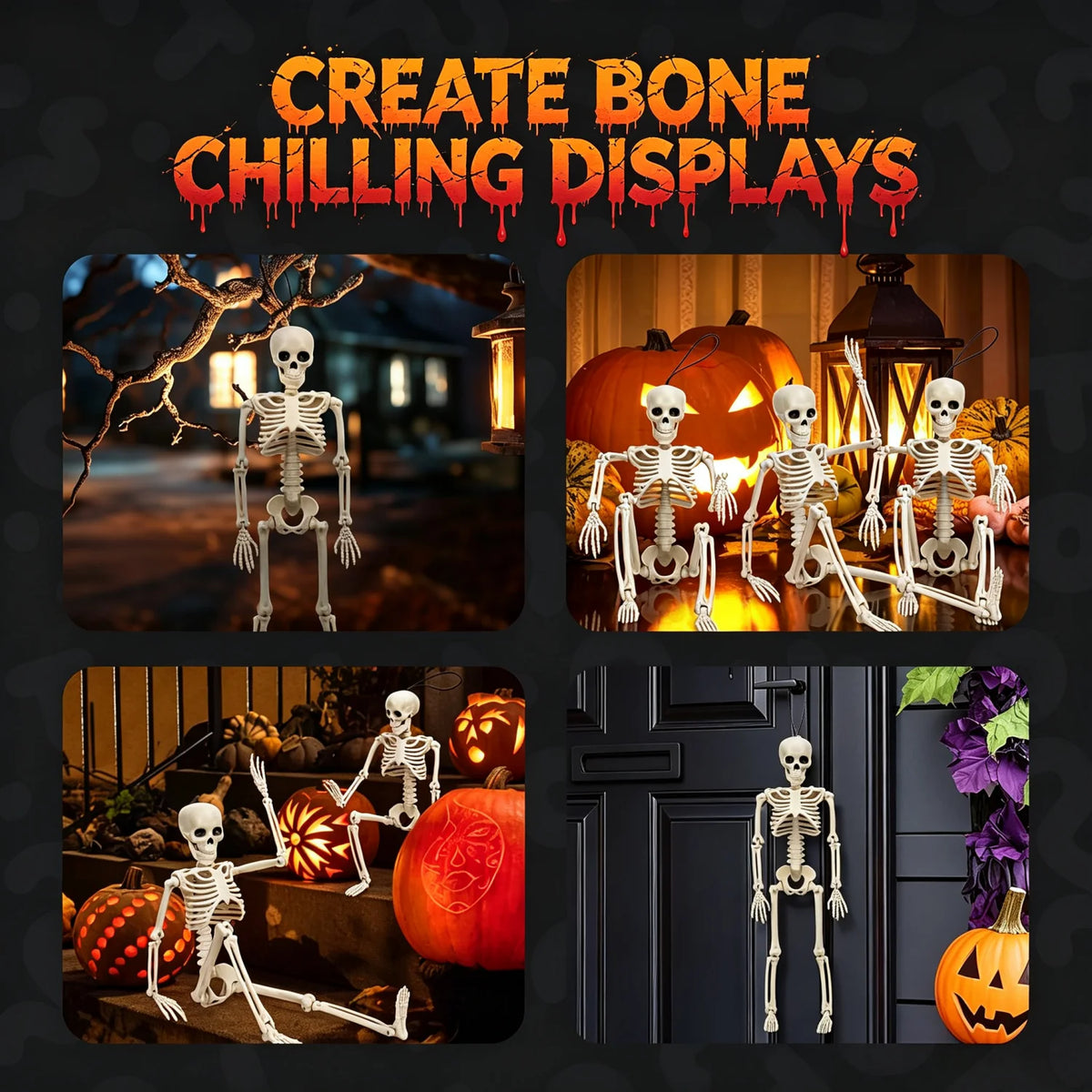 Spooky Hanging Skeletons for Halloween